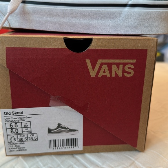 NEW Old Skool Green Suede Vans Men’s 6.5 Women’s 8 Eur 38.5 - Picture 5 of 5